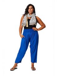 Aller Simplement Spodnie w kolorze niebieskim rozmiar: 42-58. Niebieskie spodnie materiałowe Aller Simplement, bez wzorów, z materiału, klasyczne, z podwyższonym stanem. Za 56.99 zł.