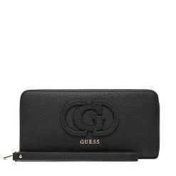 Duży Portfel Damski Guess. Czarne portfele Guess, z aplikacjami. Za 289.99 zł.