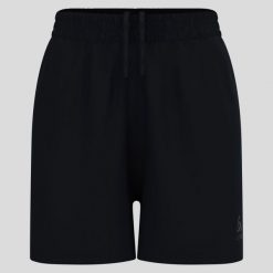 Spodenki damskie Odlo ESSENTIAL 4 INCH Short. Czarne szorty ODLO, bez wzorów, sportowe. Za 199.99 zł.
