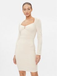 Guess Sukienka codzienna Evelina W4RK53 KC2A2 Beżowy Slim Fit. Brązowe sukienki Guess, na co dzień, xl, z aplikacjami, z syntetyku, bez kołnierzyka, bez ramiączek, proste. Za 339.99 zł.