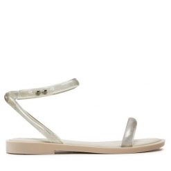 Sandały Melissa. Brązowe sandały Melissa, bez wzorów, bez obcasa, na płaskiej podeszwie, bez zapięcia. Za 299.99 zł.