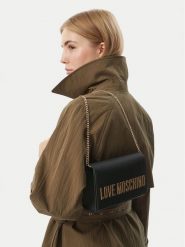LOVE MOSCHINO Torebka JC4103PP0PKD0000 Czarny. Czarne kopertówki Love Moschino, bez wzorów, ze skóry, wizytowe, bez dodatków. Za 699.99 zł.