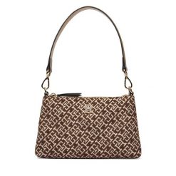 Torebka Tommy Hilfiger. Brązowe torebki klasyczne Tommy Hilfiger, bez wzorów, klasyczne, bez dodatków. Za 489.99 zł.