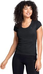 T-shirt sport Odlo Active F-Dry Light ECO manches courtes. Czarne t-shirty sportowe ODLO, s, bez wzorów, bez ramiączek, do biegania. Za 199.99 zł.
