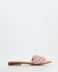 PLECIONE KLAPKI TRECCIA65 ROSA. Klapki Venezia, bez wzorów, ze skóry, bez obcasa, bez zapięcia. Za 159.00 zł.
