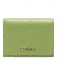 COCCINELLE Skórzany portfel w kolorze zielonym - 11 x 9 cm rozmiar: onesize. Zielone portfele Coccinelle, bez wzorów, z materiału. Za 317.73 zł.