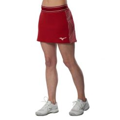 Damskie spódnico-spodenki Mizuno Flex. Niebieskie szorty sportowe Mizuno, bez wzorów, z materiału, na fitness i siłownię. Za 209.90 zł.