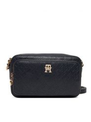 Tommy Hilfiger Torebka Th Icon Camera Bag Mono AW0AW18121 Granatowy. Niebieskie listonoszki Tommy Hilfiger, bez wzorów, ze skóry, bez dodatków. Za 569.99 zł.