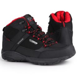 Buty damskie zimowe wysokie ocieplane DK PREDATOR HIGH. Czarne buty do biegania DK, na zimę, bez wzorów, z materiału, bez zapięcia, do biegania. Za 168.00 zł.