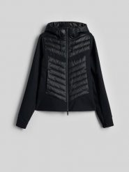 4F Kurtka narciarska hybrydowa z puchem naturalnym damska - czarna XL. Czarne kurtki narciarskie 4f, na zimę, xl, bez wzorów, z puchu, bez kaptura, narciarskie. Za 499.99 zł.