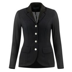 Kurtka do jazdy konnej z siatką dla kobiet B Vertigo Gabrielle. Czarne kurtki B VERTIGO, s, bez wzorów, z elastanu, eleganckie, bez kaptura. Za 467.10 zł.