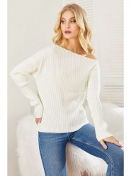 LA Angels Sweter w kolorze kremowym rozmiar: M. Brązowe swetry LA Angels, m, bez wzorów, z bawełny, bez ramiączek. Za 131.74 zł.