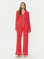 Guess Piżama O4BX07 KCIN2 Czerwony. Czerwone piżamy Guess, l, z aplikacjami, bez kołnierzyka, bez ramiączek. Za 269.99 zł.