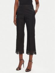 TWINSET Spodnie materiałowe 251TT2094 Czarny Straight Fit. Czarne spodnie materiałowe Twinset, bez wzorów, z bawełny. Za 732.56 zł.