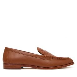 Mokasyny LAUREN RALPH LAUREN. Brązowe mokasyny Lauren Ralph Lauren, bez wzorów. Za 879.99 zł.