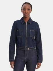 Guess Kurtka jeansowa W6RN76 D6881 Granatowy Regular Fit. Niebieskie kurtki Guess, xs, z aplikacjami, z bawełny, bez kaptura. Za 619.99 zł.