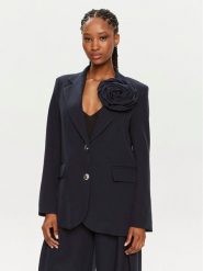 Maryley Marynarka 24EB202/43BL Granatowy Regular Fit. Niebieskie marynarki i żakiety Maryley, s, bez wzorów, z syntetyku, bez ramiączek. Za 339.99 zł.