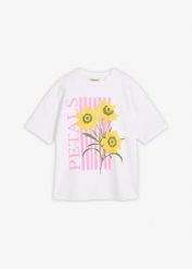 T-shirt oversize z czystej bawełny organicznej. Białe t-shirty bonprix, bez wzorów, z bawełny, bez kołnierzyka, bez ramiączek. Za 64.99 zł.