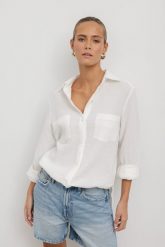 KOSZULA HOLLY ŚMIETANKOWA M - Flawless. Koszule Flawless, m, bez wzorów, z bawełny, bez kołnierzyka, bez ramiączek. Za 350.00 zł.