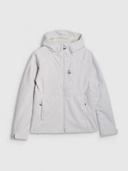 4F Kurtka softshell wiatroodporna membrana 10000 damska - szara M. Szare kurtki 4f, l, bez wzorów, z dzianiny, z kapturem, wspinaczkowe, windstopper. W wyprzedaży za 219.99 zł.