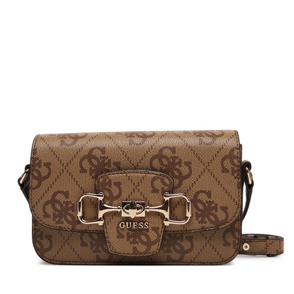 Torebka Guess. Brązowe listonoszki Guess, z aplikacjami, bez dodatków. Za 530.99 zł.