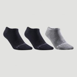 Skarpety sportowe tenis Artengo RS160 Low 3 pary. Czarne skarpetki ARTENGO, bez wzorów, z bawełny. Za 29.99 zł.