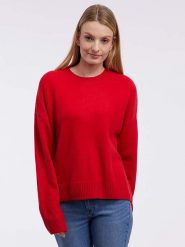 Orsay Sweter w kolorze czerwonym rozmiar: S. Czerwone swetry Orsay, s, bez wzorów, bez ramiączek. Za 66.16 zł.