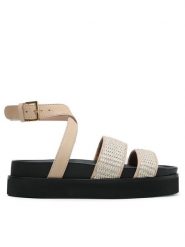 Alberta Ferretti Sandały 23151A6309 8203 Beżowy. Brązowe sandały Alberta Ferretti, bez wzorów, z tworzywa sztucznego, bez obcasa, na płaskiej podeszwie, bez zapięcia. Za 1,039.00 zł.