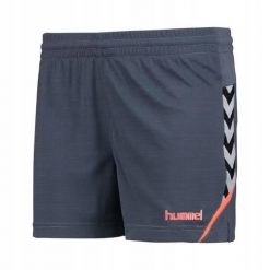 Spodenki damskie sportowe Hummel Authentic Charge Poly Shorts. Szare szorty sportowe Hummel, bez wzorów, na fitness i siłownię. Za 49.00 zł.