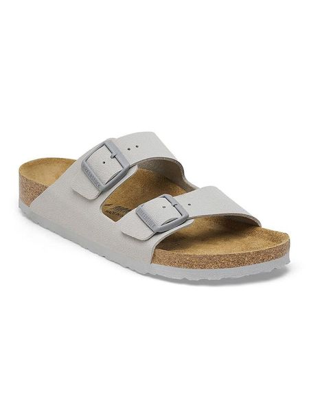 Birkenstock Klapki "Arizona" w kolorze szarym rozmiar: 38. Szare klapki Birkenstock, bez wzorów, klasyczne, z otwartym noskiem, bez obcasa, bez zapięcia. Za 249.76 zł.