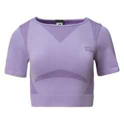 T-shirt Damski Cropped Ingel. Fioletowe t-shirty IQ, bez wzorów, casualowe, bez kołnierzyka, bez ramiączek. Za 151.99 zł.