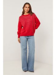 Soft Cashmere Sweter w kolorze czerwonym rozmiar: 38/40. Czerwone swetry Soft Cashmere, bez wzorów, klasyczne, bez ramiączek. Za 121.99 zł.