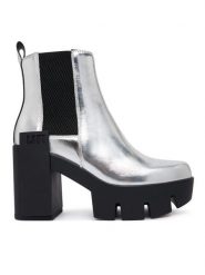 United Nude Botki Grip Chelsea Mid V 1103314116 Srebrny. Szare botki United Nude, bez wzorów, ze skóry, bez obcasa, na słupku, bez zapięcia. Za 1,649.00 zł.