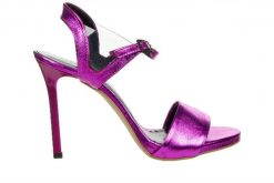 Sandały Bayla-159 4561 151-P Orchid Czarny Lico 159146, Różowy, Skóra naturalna - 38. Czerwone sandały Bayla, bez wzorów, z materiału, bez obcasa, na platformie, bez zapięcia. W wyprzedaży za 179.10 zł.