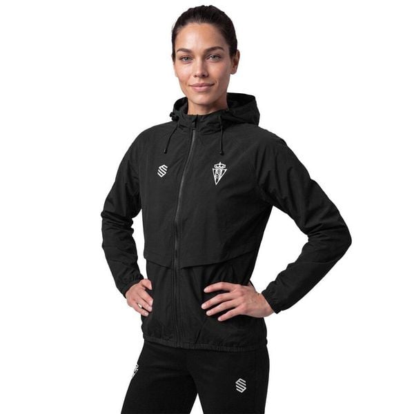 Damska piłkarska kurtka przeciwdeszczowa Siroko RSG Rain Jacket Coach W. Czarne kurtki SIROKO, l, bez wzorów, z elastanu, bez kaptura. Za 205.60 zł.