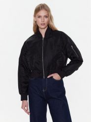 Calvin Klein Jeans Kurtka bomber J20J220343 Czarny Regular Fit. Czarne kurtki Calvin Klein Jeans, xl, bez wzorów, z jeansu, bez kaptura. Za 469.99 zł.