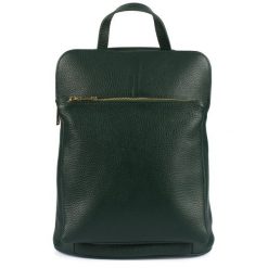 Plecak skórzany torebka 2w1 Vera Pelle S40 c. zielony. Zielone plecaki bez wzorów, ze skóry, przez ramię, duże, bez dodatków. Za 274.99 zł.