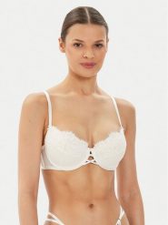 Hunkemöller Biustonosz z fiszbiną Harmony 205402 Biały. Białe biustonosze Hunkemöller, bez wzorów, z syntetyku. Za 79.99 zł.