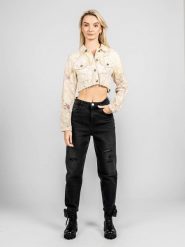 Guess Kurtka "Talia" | W0YN29 R3DN0 | Talia | Kobieta | Zielony, Kremowy, Fioletowy. Białe kurtki Guess, xl, z aplikacjami, z bawełny, bez kaptura. W wyprzedaży za 209.00 zł.