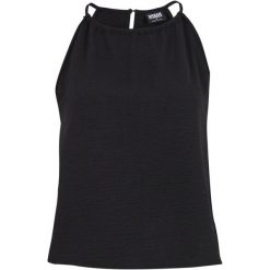Damski tank top Urban Classics Structured. Czarne topy Urban Classics, bez wzorów, bez kołnierzyka, bez ramiączek. Za 175.50 zł.