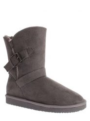 ISLAND BOOT Botki zimowe "Eveline" w kolorze antracytowym rozmiar: 38. Czarne botki Island Boot, bez wzorów, z materiału, bez obcasa, na platformie, bez zapięcia. Za 129.57 zł.