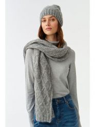 TATUUM Szal w kolorze szarym - 170 x 42 cm rozmiar: onesize. Szare szaliki i kominy Tatuum, bez wzorów, z wełny. Za 95.99 zł.