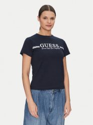 Guess T-Shirt V5GI03 I3Z14 Granatowy Regular Fit. Niebieskie t-shirty Guess, xs, z aplikacjami, z bawełny, bez kołnierzyka, bez ramiączek. Za 109.99 zł.