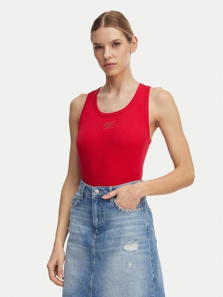 JOOP! Jeans Top Tana 30046103 Czerwony Slim Fit. Czerwone topy Joop! Jeans, xl, bez wzorów, z bawełny, bez kołnierzyka, bez ramiączek. Za 159.99 zł.
