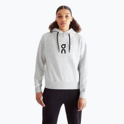 Bluza damska On Club Hoodie. Szare bluzy On, l, bez wzorów, z bawełny, bez kaptura, na fitness i siłownię. Za 449.99 zł.