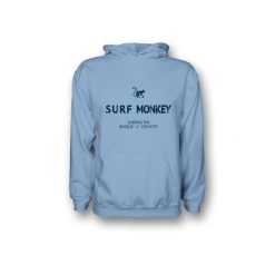 Bluza z kapturem z bawełny organicznej / Dorosły (Błękitny). Niebieskie bluzy SURF MONKEY, m, bez wzorów, z bawełny, casualowe, bez ramiączek, z kapturem. Za 349.95 zł.
