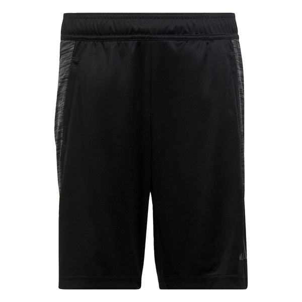AEROREADY Heather Shorts. Czarne szorty adidas, bez wzorów, z materiału, sportowe. W wyprzedaży za 91.95 zł.