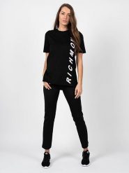 Richmond Sport T-Shirt | RWA22014TS | Kobieta | Czarny. Czarne t-shirty sportowe John Richmond, xxs, bez wzorów, z bawełny, bez ramiączek. W wyprzedaży za 129.00 zł.