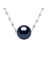 Pearline Srebrny naszyjnik z perłą - dł. 42 cm rozmiar: onesize. Niebieskie naszyjniki Pearline, z materiału, z perłą, srebrne. Za 130.99 zł.