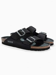 BACKSUN Klapki "Bali" w kolorze czarnym rozmiar: 37. Czarne klapki Backsun, bez wzorów, klasyczne, z otwartym noskiem, bez obcasa, bez zapięcia. Za 130.99 zł.